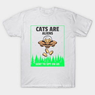 Funny Cat Aliens T-Shirt